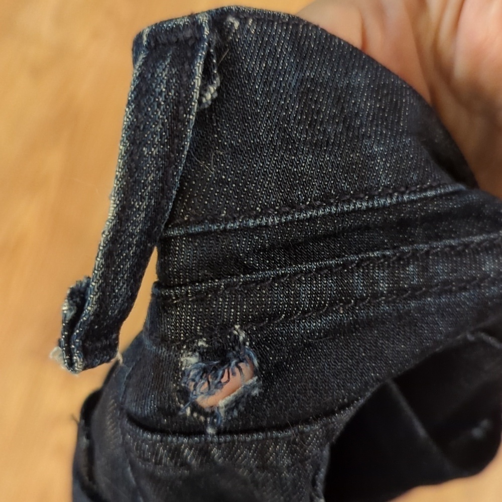 Citizens of Humanity wide leg jeans high rise dark wash stretch women's size 24" - Picture 6 of 8
